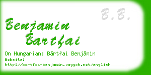 benjamin bartfai business card